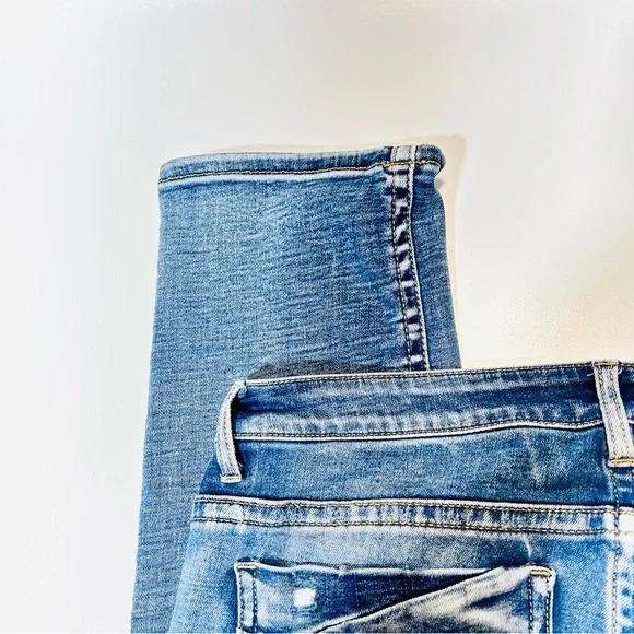 BKE jeans Payton Mid Rise Straight leg jeans distressed stretchy women Size 32 - Picture 8 of 12